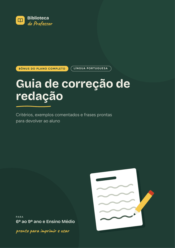 Capa do Guia de correção de redação